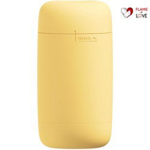 Мастурбатор TENGA PUFFY Custard Yellow, ультрам&rsquo;який матеріал, багаторазовий, наскрізний