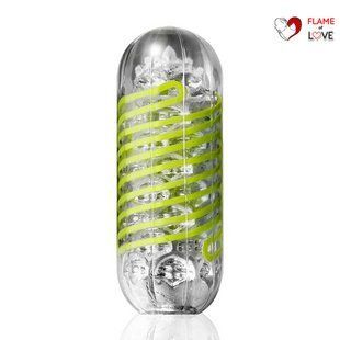 Мастурбатор Tenga Spinner 03 Shell з пружною стимулювальною спіраллю всередині