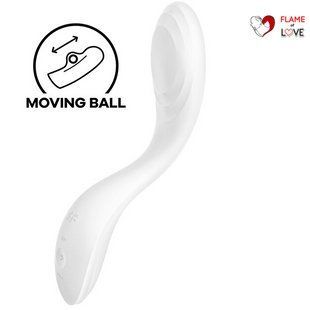Вібратор із перлинною стимуляцією точки G Satisfyer Rrrolling Pleasure White