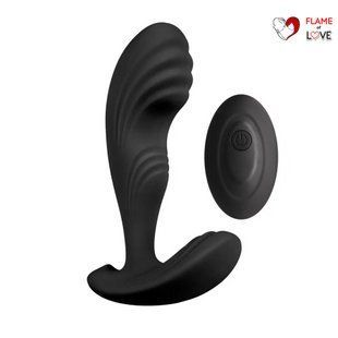 Вібромасажер простати S Pleasures Premium Cozy, чорний, з рельєфною головкою, 10 режимів