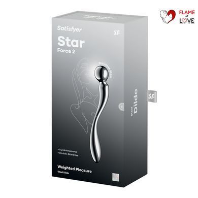 Металевий дилдо Satisfyer Star Force 2, двосторонній, можна нагрівати та охолоджувати