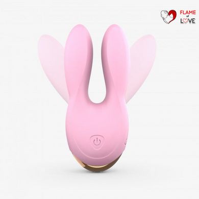 Вібратор-кролик Love To Love Hear Me Rose з двома моторчиками і різнобарвною LED-підсвіткою