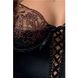 Корсет з пажами BRIDA CORSET black XXL/XXXL - Passion Exclusive, трусики, шнурівка - 5