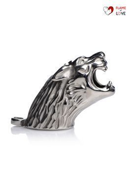 Клітка для пеніса Master Series: Tiger King Cock Cage With Lock, три кільця, замок, три ключі