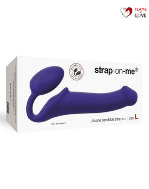 Безремінний страпон Strap-On-Me Violet L, повністю регульований, діаметр 3,7 см