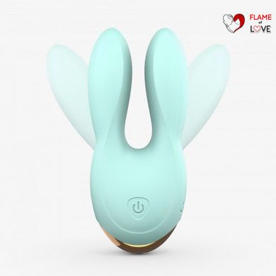 Вібратор-кролик Love To Love Hear Me Menthe з двома моторчиками і різнобарвною LED-підсвіткою