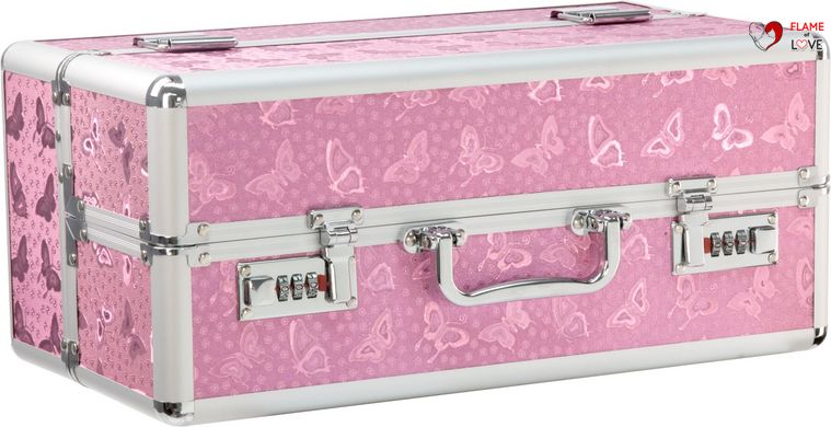 Великий кейс для зберігання секс-іграшок BMS Factory Large Lokable Vibrator Case Pink, кодовий замок