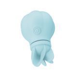 Вібратор Adrien Lastic Caress Blue з насадками для стимуляції ерогенних зон, які обертаються.