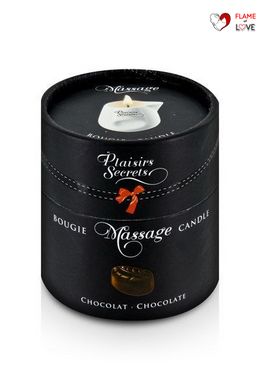 Масажна свічка Plaisirs Secrets Chocolate (80 мл) подарункова упаковка, керамічний посуд