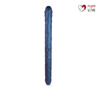 Фалоімітатор подвійний Strap-On-Me DOUBLE DONG REALISTIC DILDO - SNAKY METALLIC COLOR
