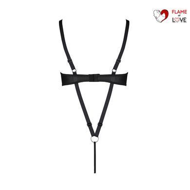 Боді з екошкіри Passion CELIN BODY S/M, black, з доступом, відкритий
