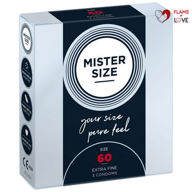 Презервативи Mister Size - pure feel - 60 (3 condoms), товщина 0,05 мм