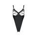 Боді з екошкіри Passion CELIN BODY S/M, black, з доступом, відкритий - 5