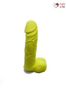Мило у формі пеніса Чистий Кайф Yellow size M, крафтове мило-член, натуральне
