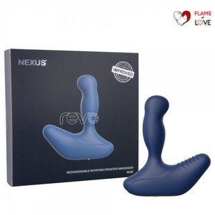 Масажер простати Nexus Revo Blue з головкою що обертається, макс. діаметр 3,2 см
