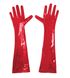 Глянсові вінілові рукавички Art of Sex - Lora, розмір L, колір Червоний - 4