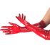 Глянсові вінілові рукавички Art of Sex - Lora, розмір L, колір Червоний - 3