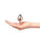 Металева анальна пробка із прикрасою у вигляді кристалу Dorcel - Diamond Plug Rose Gold S - 4