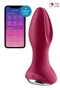 Анальна смарт-вібропробка із перлинним масажем Satisfyer Rotator Plug 2+ Violet