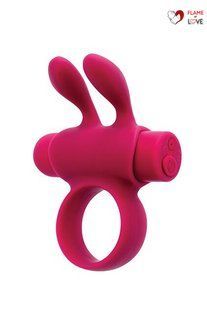 Ерекційне віброкільце S Pleasures Premium Rabbit Ring, рожеве, зі знімною віброкулею та вушками