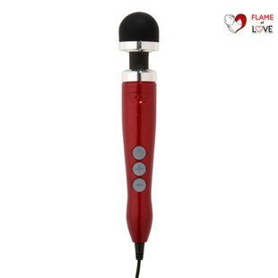 Вібромасажер DOXY Die Cast 3 Candy Red, дуже потужний, живлення 220В, металевий корпус