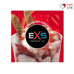 Презерватив EXS зі смаком полуниці Flavoured strawberry sundae Веган