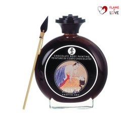 Фарба для тіла Shunga BODYPAINTING – Aphrodisiac chocolate (100 мл) без глютену та парабенів