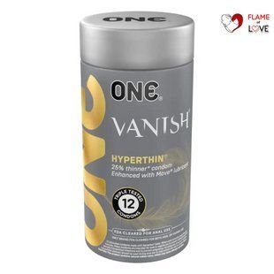 Набір супертонких латексних презервативів ONE Vanish Hyperthin (ціна за упаковку, 12 шт.)