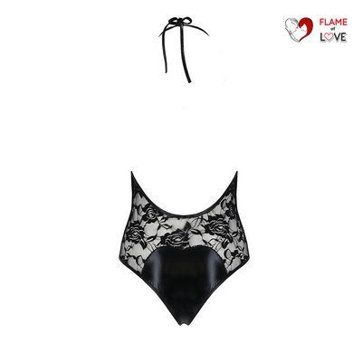 Боді з дуже глибоким декольте Passion DARYL BODY XXL/XXXL, black