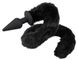 Анальна пробка із гнучким хвостом Bad Kitty чорна, 3.5 х 73 см - 2