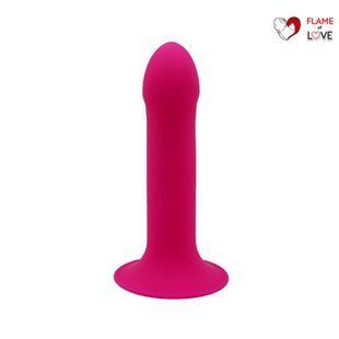 Дилдо з присоскою Adrien Lastic Hitsens 2 Pink, відмінно для страпона, макс. діам. 4см, довж. 16,7см