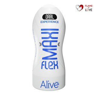 Мастурбатор-ротик Alive Maxi Flex L Oral, реалістичний вхід, рельєфний канал