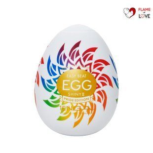 Мастурбатор-яйце Tenga Egg Shiny II Pride Edition, щільний TPE, пробник лубриканту 5 мл, лімітована серія