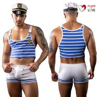 Еротичний костюм моряка JSY &laquo;Милашка Нік&raquo; One Size, топ, шорти, кепка