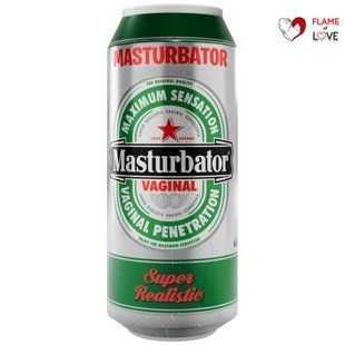 Мастурбатор-вагіна Alive Heineken Vagina II у вигляді банки пива, реалістичний