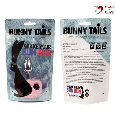 Анальна пробка FeelzToys - Bunny Tails Butt Plug Pink
