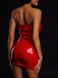 Сукня лакована червона "Спокусниця Марго" XS/S, блискавка на всю довжину позаду - 2