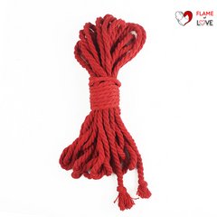 Бавовняна мотузка BDSM 8 метрів, 6 мм, червоний колір