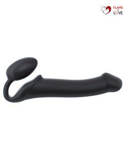 Безремінний страпон Strap-On-Me Black XL, повністю регульований, діаметр 4,5 см