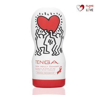 Мастурбатор Tenga Keith Haring Deep Throat Cup (глибоке горло) з вакуумною стимуляцією