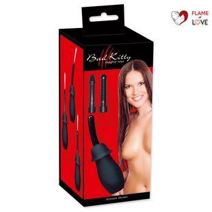 Анальний душ із насадками Bad Kitty Intimate Shower, 3 насадки, чорний