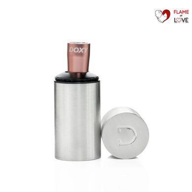 Потужна віброкуля DOXY ROSE GOLD у металевому кейсі, ультрагладенька, 7 режимів