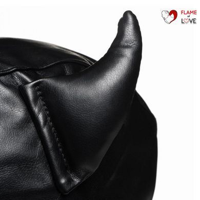 Маска з ріжками Dungeon Demon Bondage Mask, чорна
