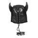 Маска з ріжками Dungeon Demon Bondage Mask, чорна - 5