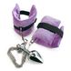 Наручники з металевою анальною пробкою Art of Sex Handcuffs with Metal Anal Plug size M Purple - 6