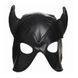 Маска з ріжками Dungeon Demon Bondage Mask, чорна - 2