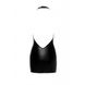 Вінілова міні-сукня L F283 Noir Handmade, з мереживом, чорна - 5