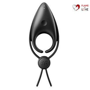 Ерекційне віброкільце-ласо з регулюванням розміру Satisfyer Sniper Black