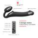 Безремінний страпон з вібрацією Strap-On-Me Vibrating Black L, діаметр 3,7см, пульт ДК, регульований - 2