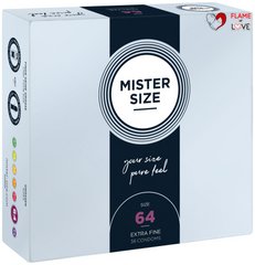 Презервативи Mister Size - pure feel - 64 (36 condoms), товщина 0,05 мм (м'ята упаковка!!!)
